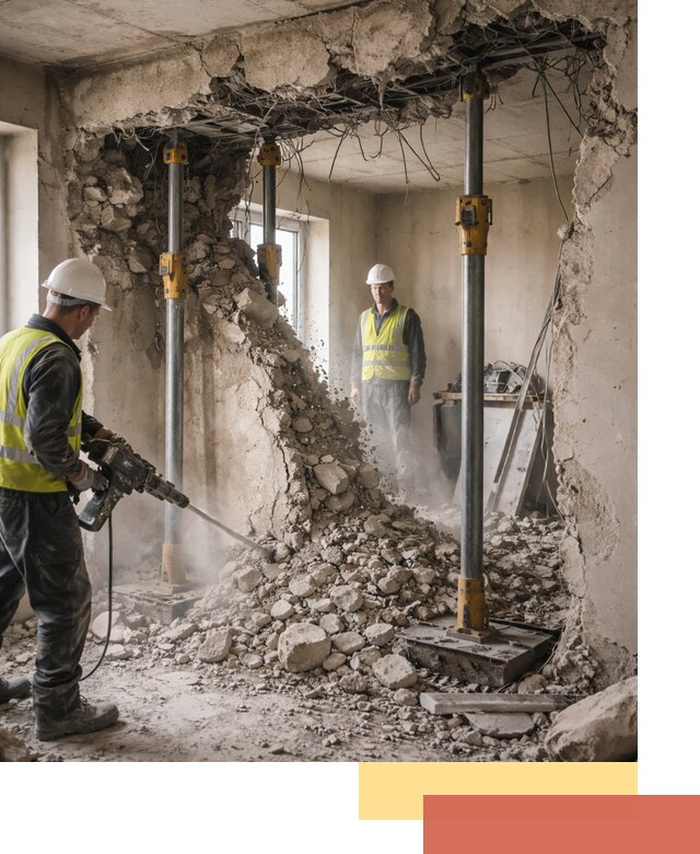 Снос несущих стен в Нижнем Новгороде с гарантией безопасности и качества