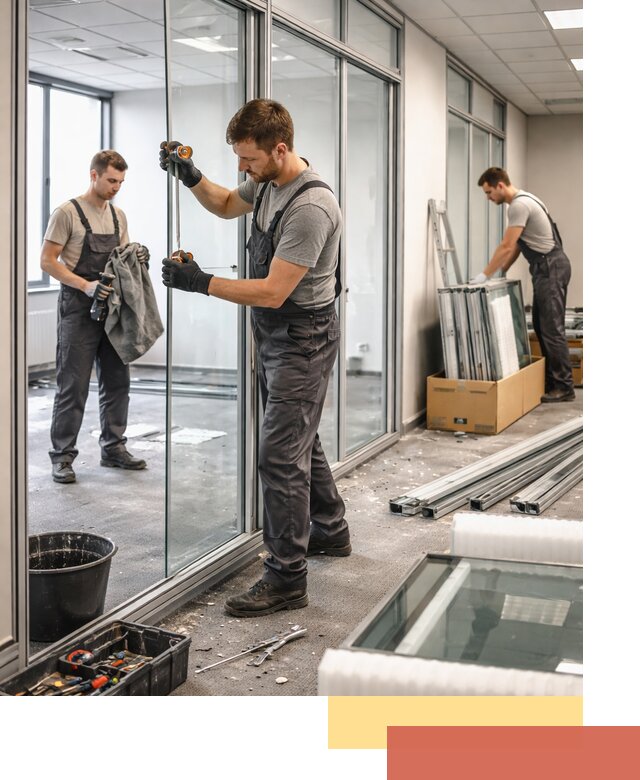 Демонтаж стеклянных перегородок в Нижнем Новгороде быстро и безопасно