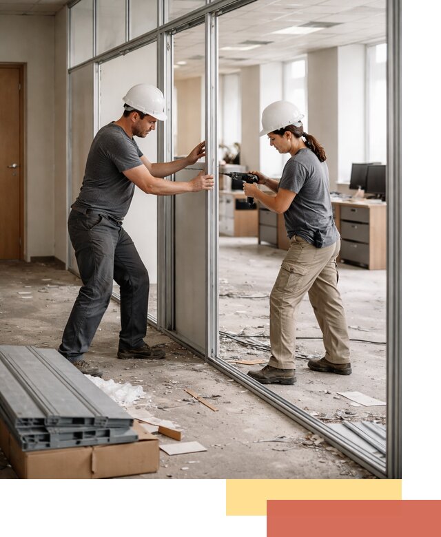 Демонтаж алюминиевых перегородок в Нижнем Новгороде быстро и аккуратно