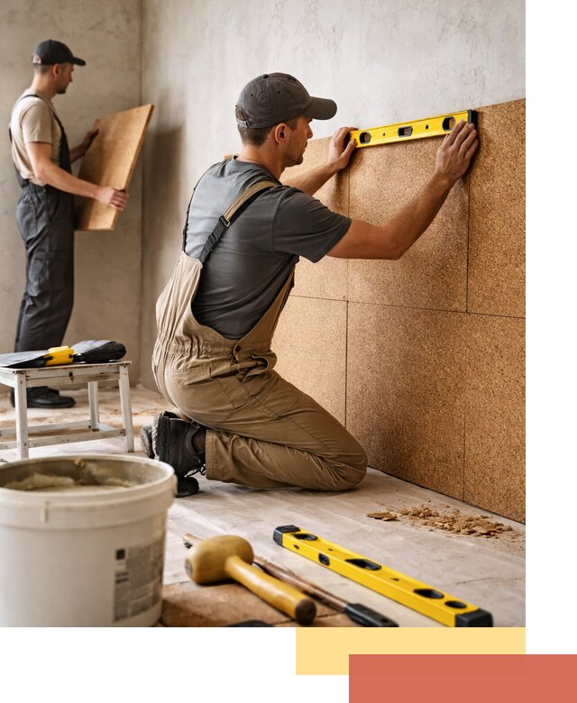 Монтаж пробковых панелей на стены в Нижнем Новгороде быстро и качественно