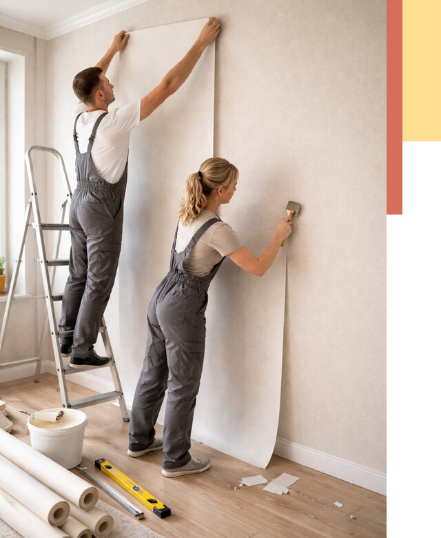 Поклейка флизелиновых обоев в Нижнем Новгороде от 6253 руб. | Быстро и недорого — ОТДЕЛОЧНИК-Ннн