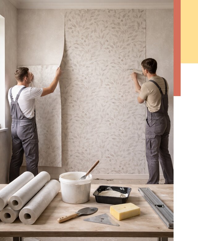 Поклейка обоев с подбором рисунка в Нижнем Новгороде от 3647 руб. | ОТДЕЛОЧНИК-Ннн - быстро и недорого