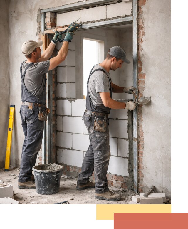 Закладка дверного проема под ключ в Нижнем Новгороде: демонтаж, монтаж, отделка