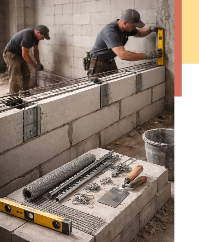 Армирование кладки перегородок в Нижнем Новгороде от 782 руб. под ключ | ОТДЕЛОЧНИК-Ннн