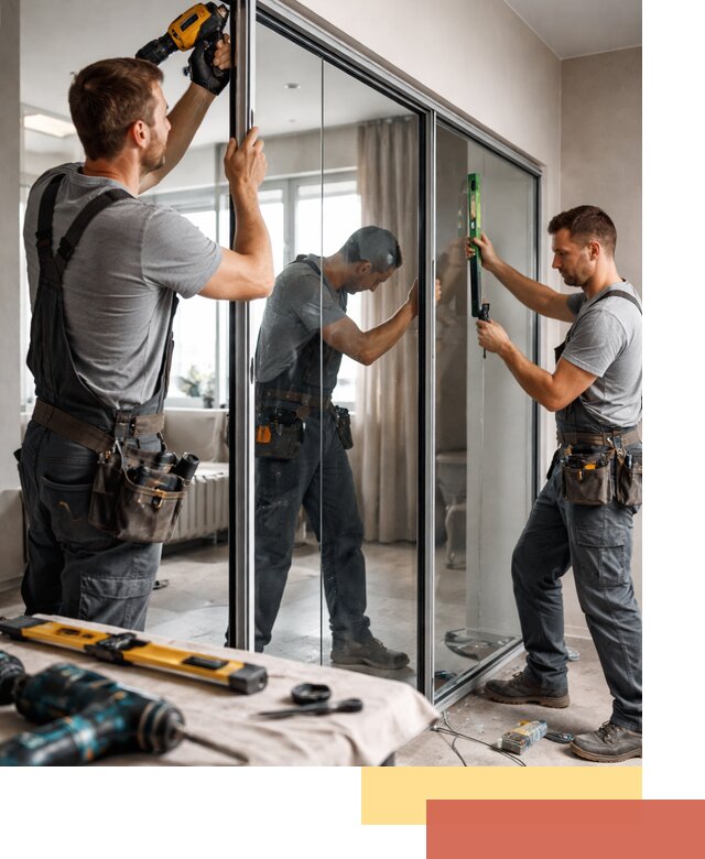 Каркасные стеклянные перегородки под ключ в Нижнем Новгороде