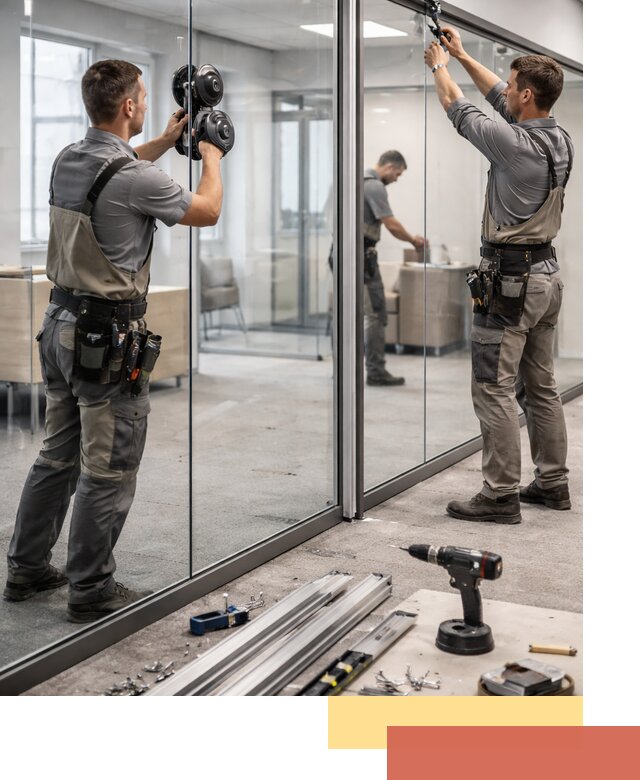 Стеклянные офисные перегородки под ключ в Нижнем Новгороде