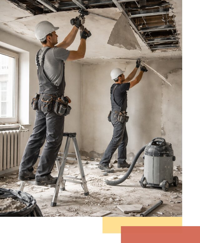 Демонтаж гипсокартонного потолка в Нижнем Новгороде быстро и аккуратно