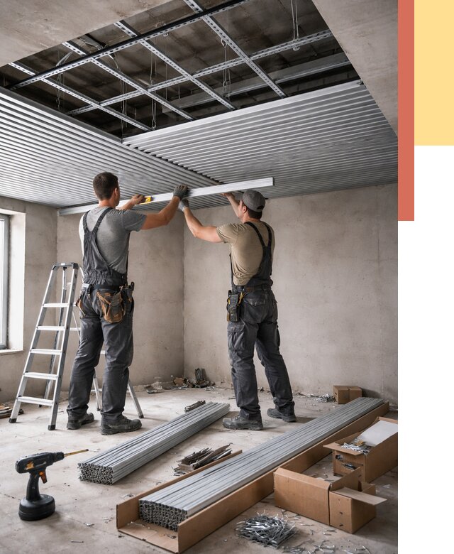 Монтаж реечного потолка в Нижнем Новгороде от 4689 руб. под ключ | ОТДЕЛОЧНИК-Ннн