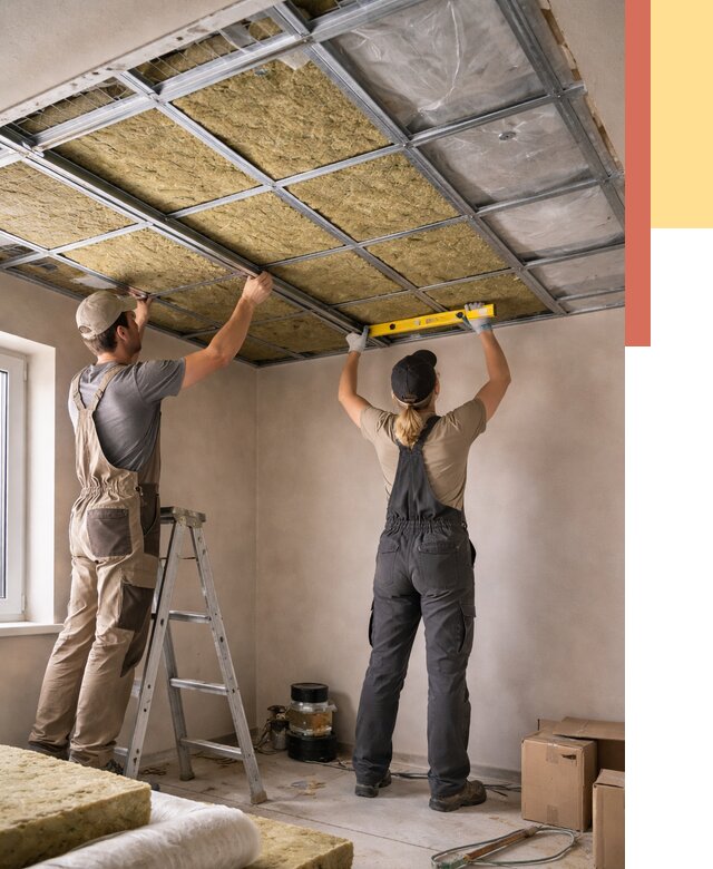 Шумоизоляция потолка в Нижнем Новгороде от 1303 руб. под ключ — услуги ОТДЕЛОЧНИК-Ннн